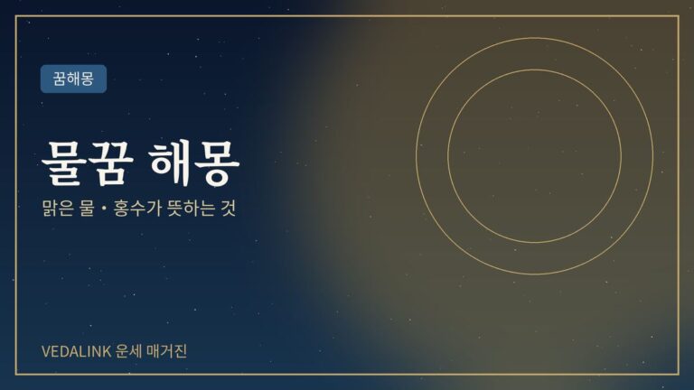 물꿈 해몽을 표현한 대표 이미지