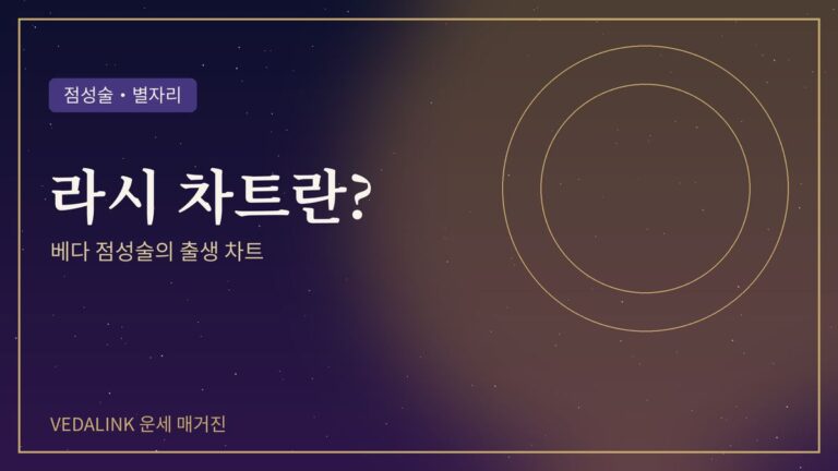 베다 점성술 라시 차트를 표현한 대표 이미지