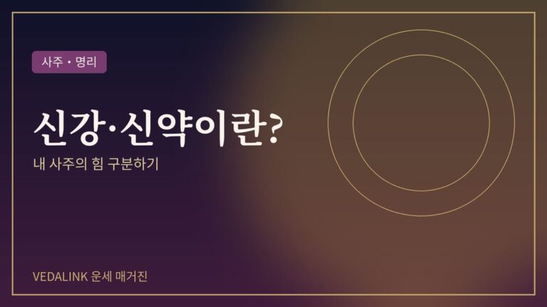 사주 신강 신약을 표현한 대표 이미지