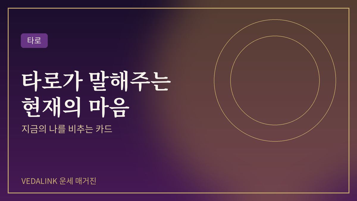 현재의 마음을 비추는 타로를 표현한 대표 이미지