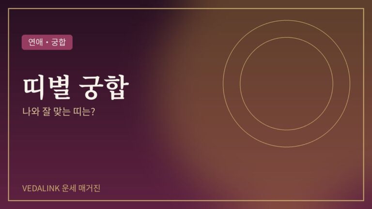 띠별 궁합을 표현한 대표 이미지